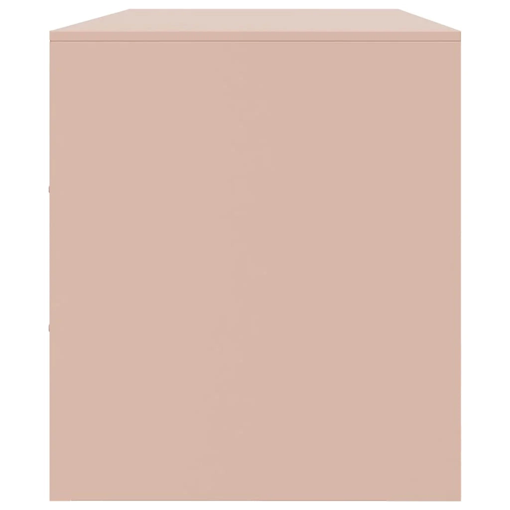 Mobile TV multimediale scaffale TV credenza TV sala da pranzo soggiorno camera da letto rosa 99 x 39 x 44 cm acciaio rosa 02_0028305