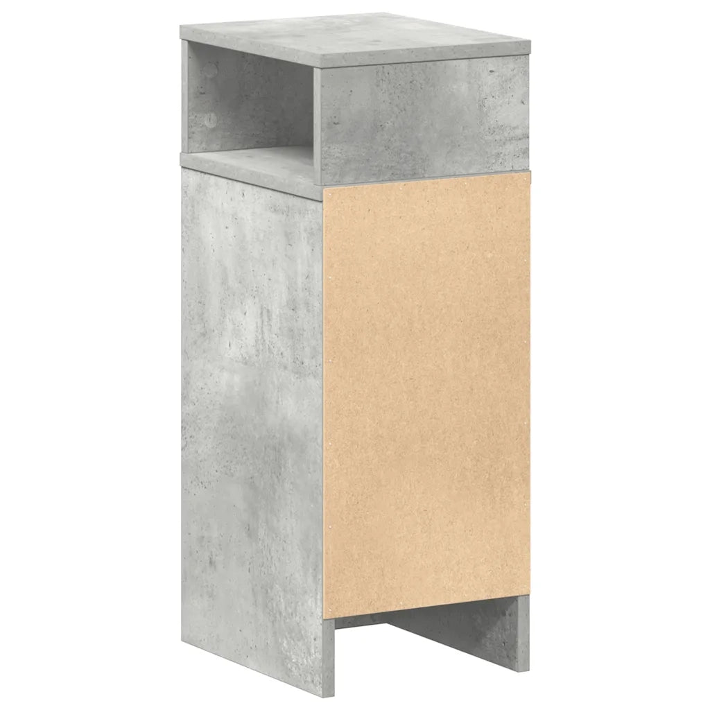 Comodini 2 pz con Cassetto Grigio Cemento 25x31x66 cm 858621