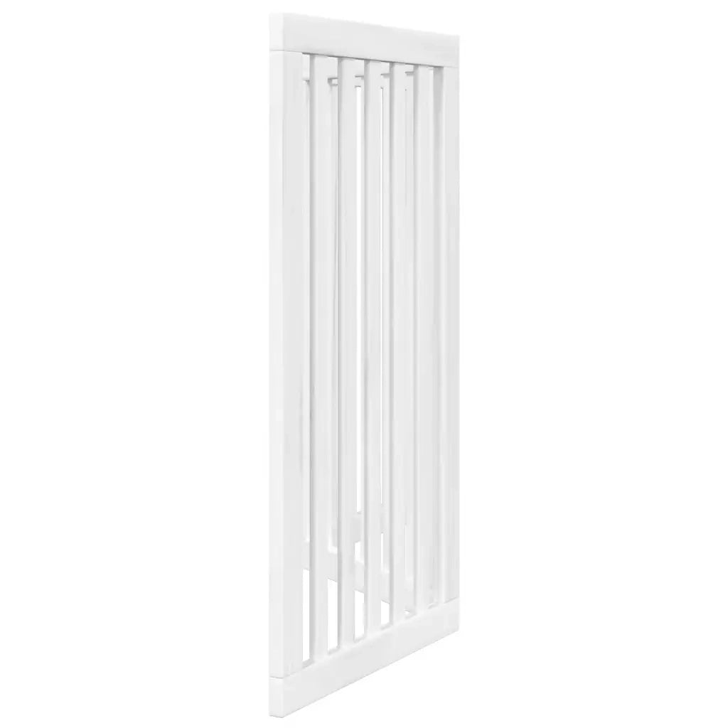 Cancello per Cani Pieghevole 3 Pannelli Bianco 150 cm Pioppo 352246