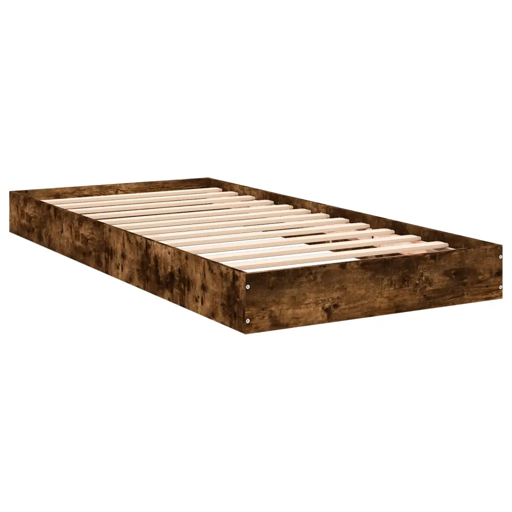 Giroletto senza Materasso-Struttura Letto Rovere Fumo 75x190 cm in Truciolato 925084