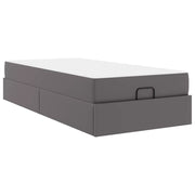 Letto singolo | Letto per adulti | Struttura letto con materasso Altro 2 pcs Grigio PVC