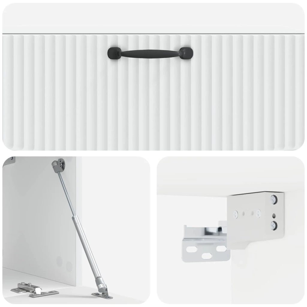 Mobile Porta TV da Muro Bianco 98 x 31 x 30 cm 899065