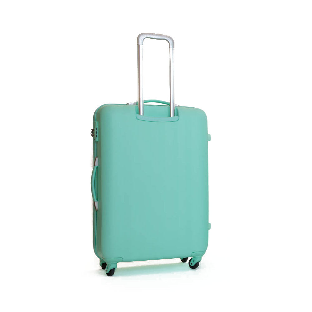 Trolley Valigia Grande Rigida in ABS 4 Ruote TSA Ravizzoni Icon Verde Acqua