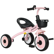 Triciclo per Bambini 2-5 Anni ¨C zephmum ¨C Rosa 70.5x53x58 cm