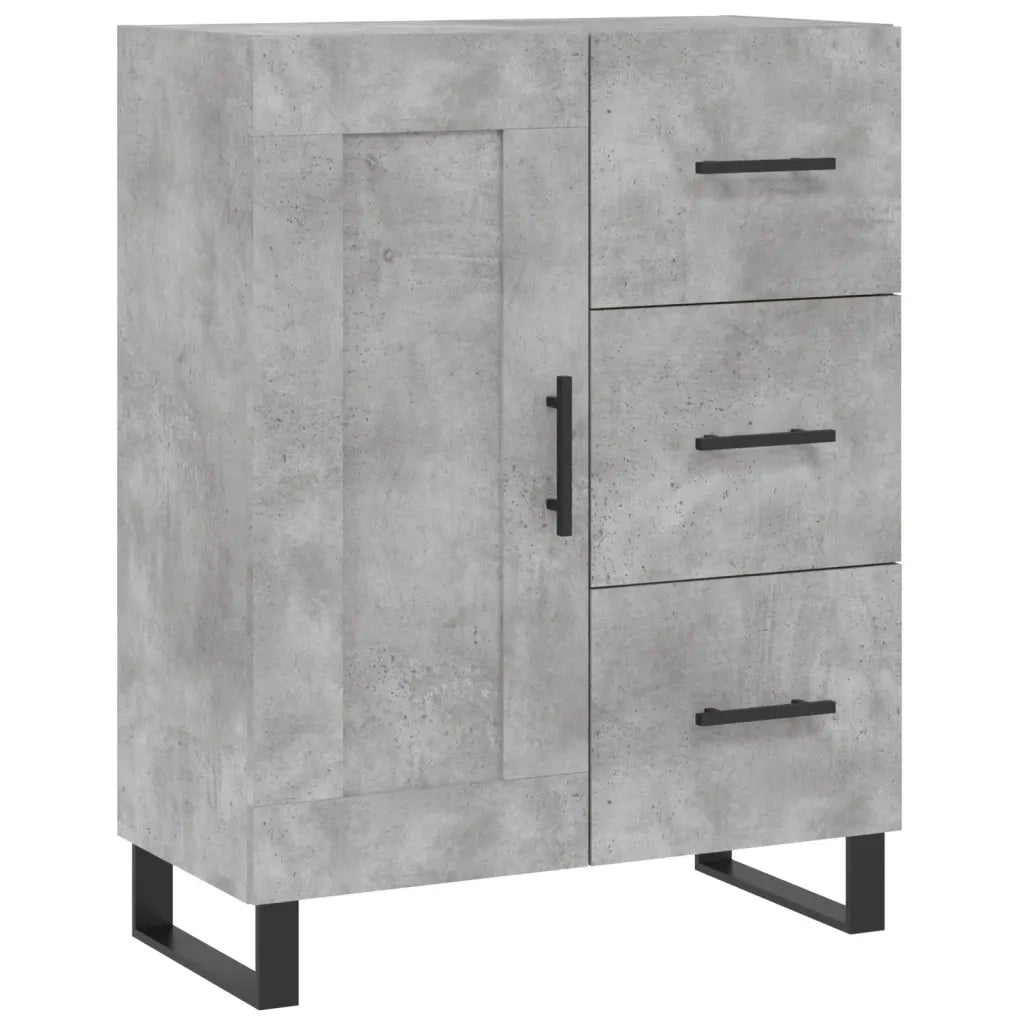 Credenza-Buffet-Armadio da cucina Grigio Cemento 69,5x34x180 cm in Legno Multistrato 465332