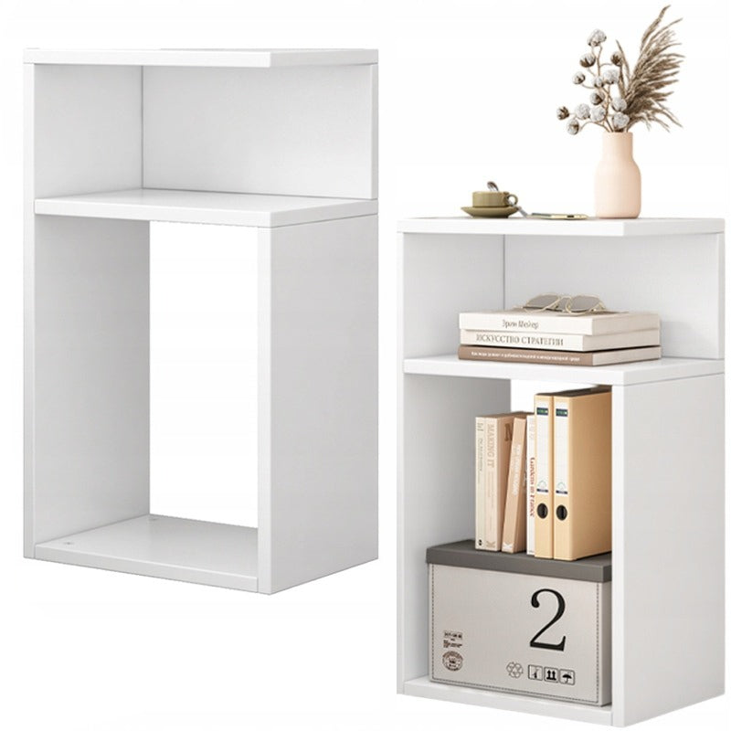 Comodino per camera da letto tavolino loft bianco salotto moderno 50 cm