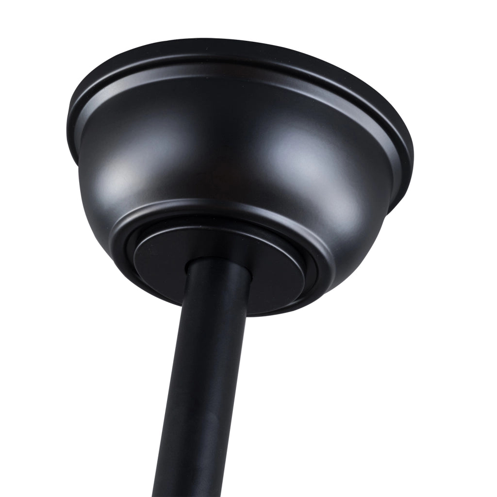 Ventilatore da soffitto senza luce con telecomando; motore DC reversibile; 3 pale in ABS; nero e noce scuro