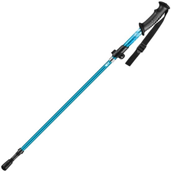 Wandelstoc leggero e pieghevole in lega di alluminio, professionale per escursioni, progetto a 5 pezzi, antiscivolo, accessorio essenziale per l'arrampicata. 1 stocca per confezione.