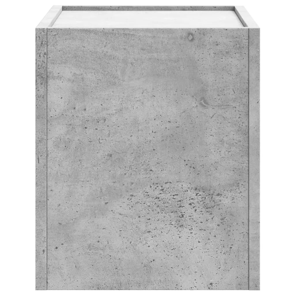 Comodino | Armadio da Notte | Mobiletto da notte a Muro Grigio Cemento 45x30x35 cm