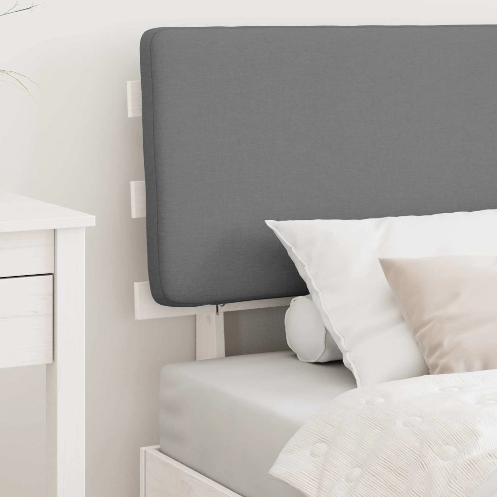 Letto con Testiera Rivestita Grigio chiaro 90 x 190 cm 877388