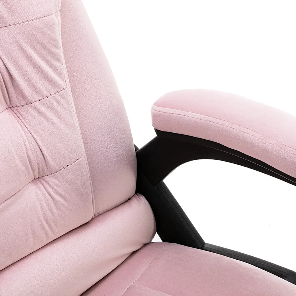 Sedia da Ufficio Massaggiante Rosa in Velluto 20574