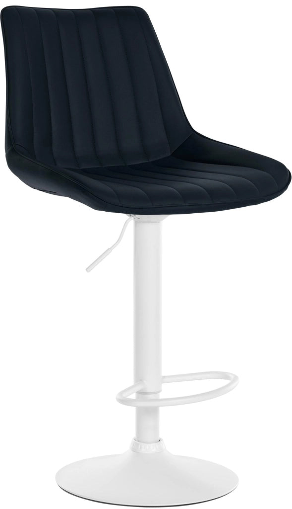 Sgabello Toni in similpelle nero,bianco