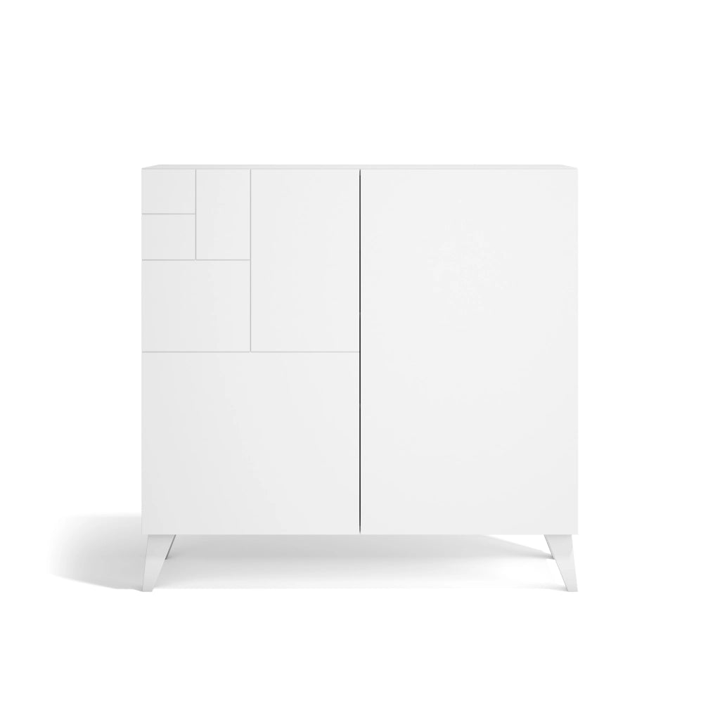 Scarpiera Herdasa effetto bianco venature 87x90x27