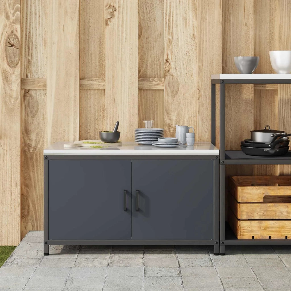 Stoccaggio in cucina Antracite 90 x 50 x 53 cm Acciaio 874998