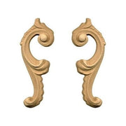 Fregio per Mobili in Pasta di Legno finitura Grezza Dx+Sx 35x92 mm art.03.4860