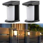 ZMH Lampada da Esterno con Sensore di Movimento 2 Pezzi Solare LED 2 Modalità 3000K Luce Calda per Giardino Scale