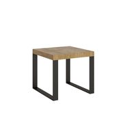 Tavolo allungabile 90x90/246 cm Tecno telaio Antracite - Quercia Natura