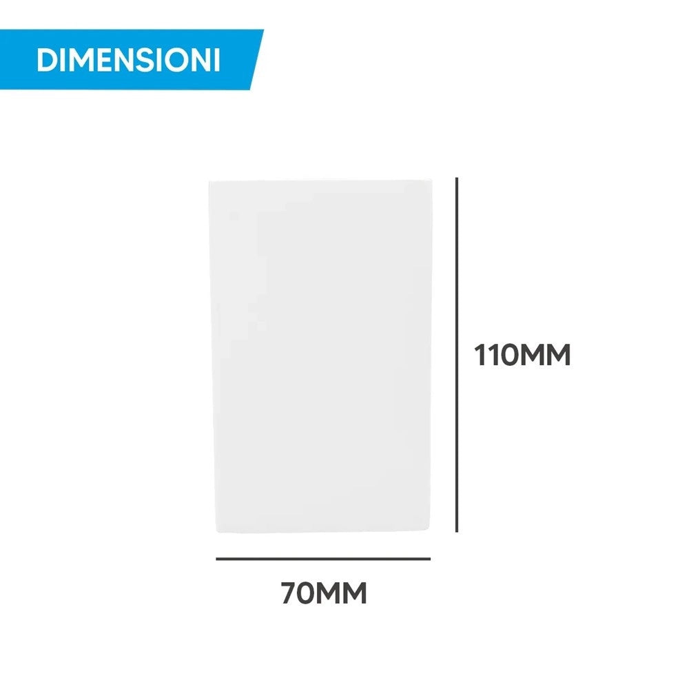 Trade Shop - Porta Faretto Lampada Da Soffitto Quadrato In Gesso Gu10 H110mm Ip20 Gs-c110-q -