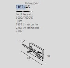 DNA APPLIQUE-PLAFONIERA MEDIA GOLD 1182-45-GO