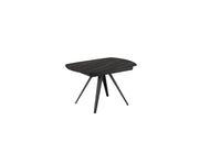 Tavolo Allungabile Kyoto 120 90x120/180x75 cm Top in Ceramica Gambe in Metallo Marmo Portoro Nero
