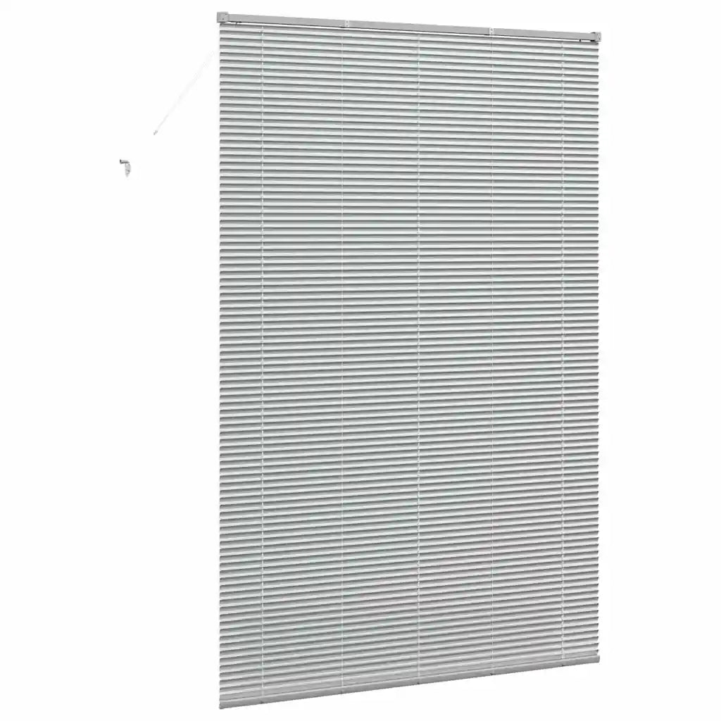 vidaXL Tenda per Finestra con tende Manuale Argento Alluminio