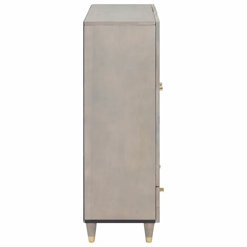 vidaXL Credenza con lo scaffale Grigio e Oro 60 x 33.5 x 100 cm