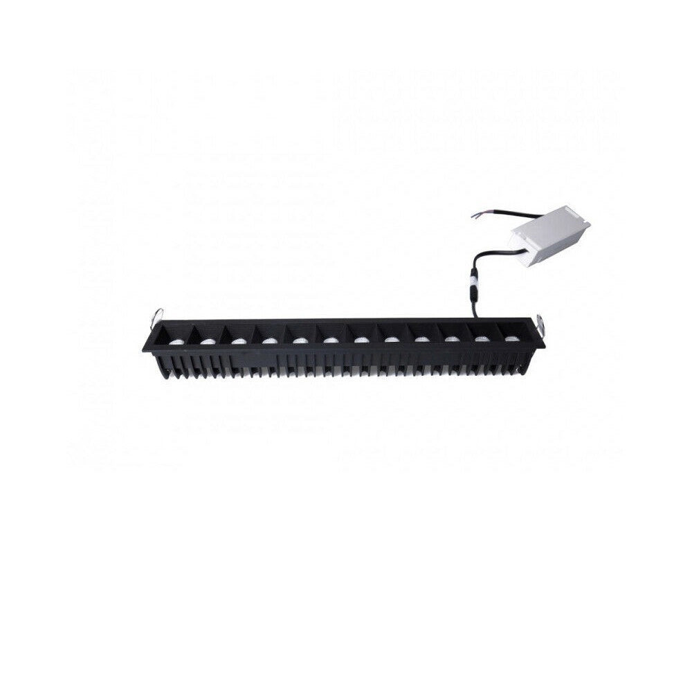 Trade Shop - Faretto Led Incasso 24w Soffitto Moderno Nero Luce 6500k 4000k 3000k Spot -