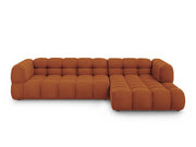 Cosmopolitan Design - Divano angolare modulare destro "Sky" 4 posti in velluto terracotta 