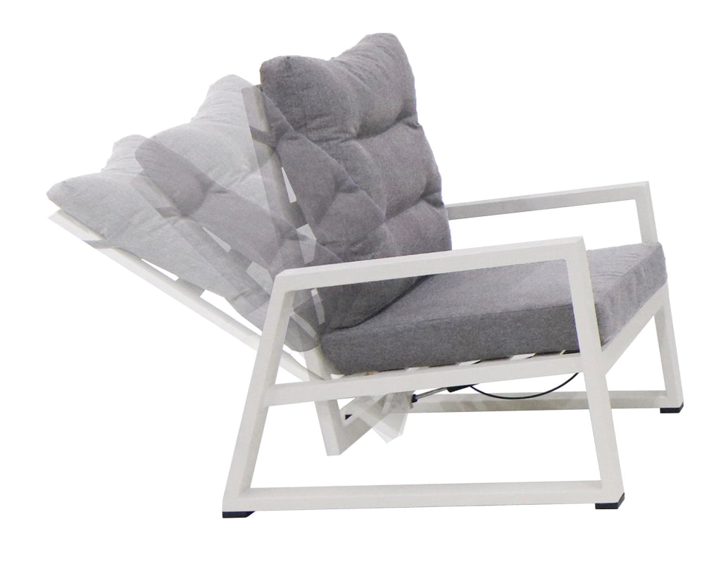 Set Salotto da Giardino Divano 2 Posti 2 Poltrone e Tavolino Mikonos