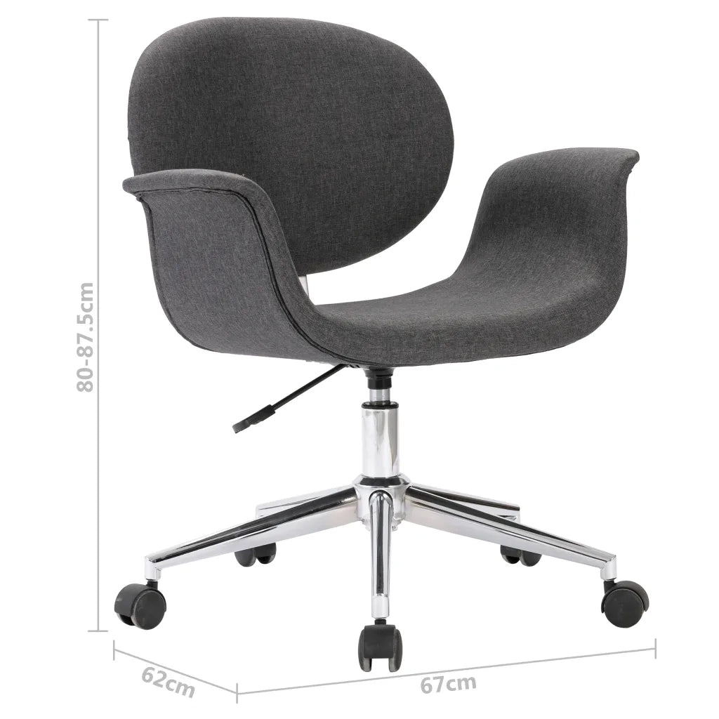 Sedie da Pranzo Girevoli 6 pz Grigie in Tessuto cod mxl 16376