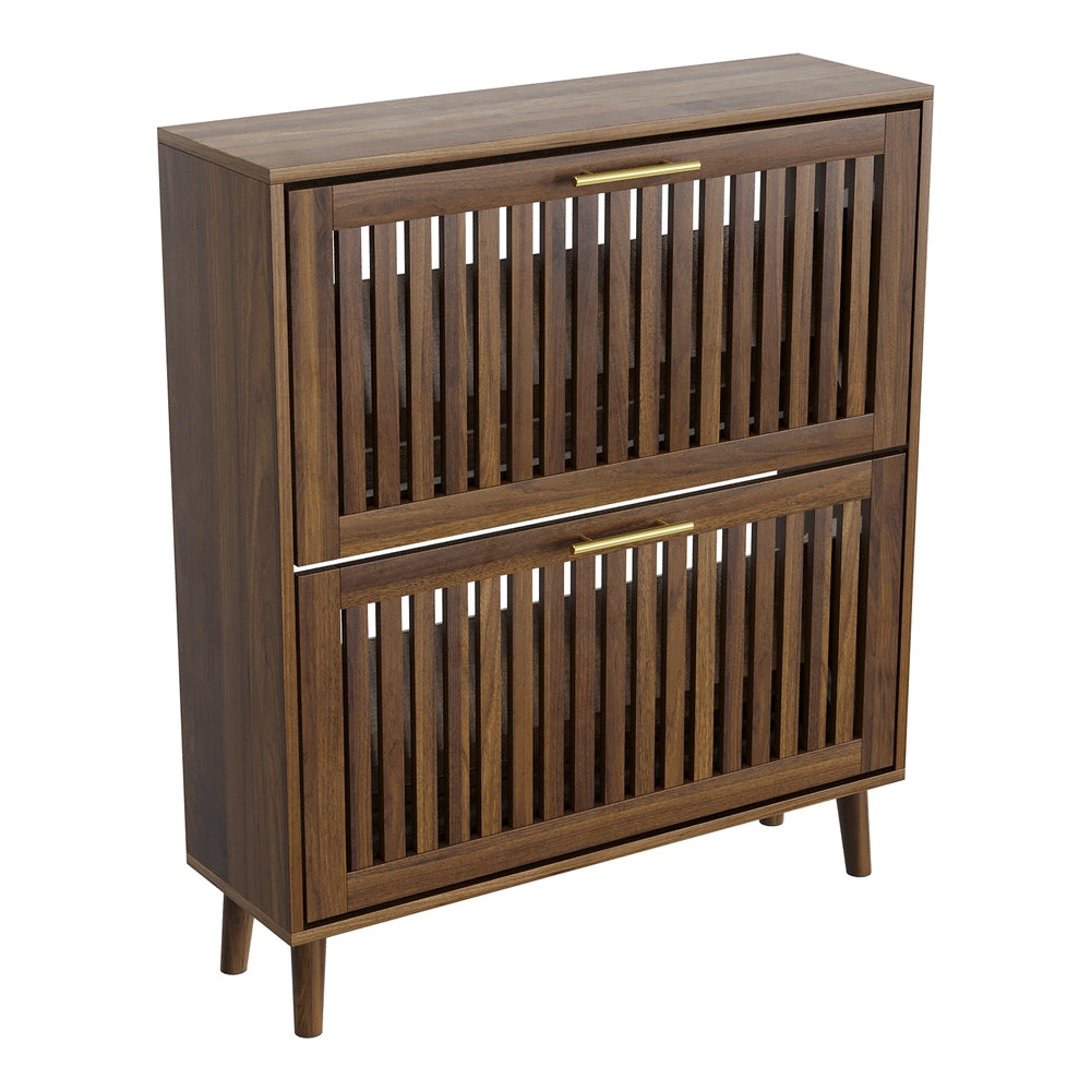 Scarpiera in Legno di Noce con Ante a Ribalta ¨C MINIMAL ¨C 80 cm, Ingresso