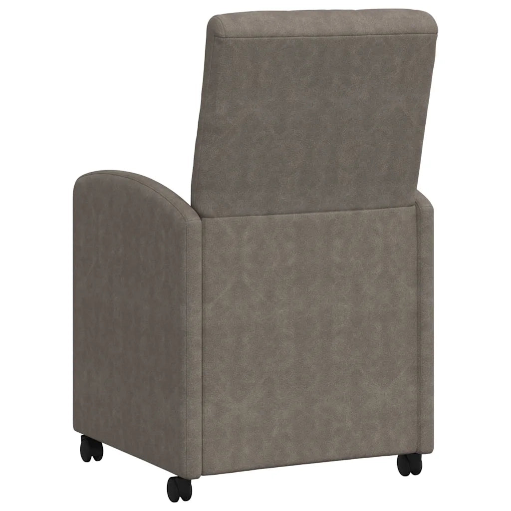 Sedie da Pranzo con Ruote 2 pcs Grigio 58 x 67 x 97 cm 42017894