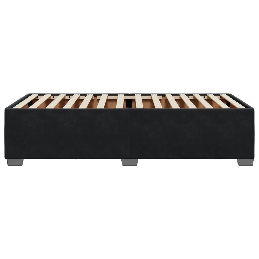 Letto singolo | Letto per adulti | Giroletto Nero 80x200 cm in Velluto