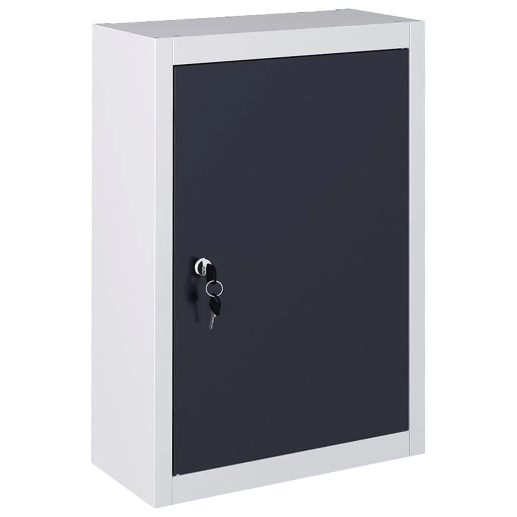 Mobiletto portautensili da parete organizer per utensili mobiletto portaoggetti portautensili da officina stile industriale metallo 60 cm grigio e nero 02_0003807