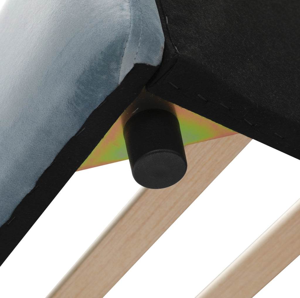 Letto imbottito 90x200 cm con protezione laterale rialzata in velluto multicolore