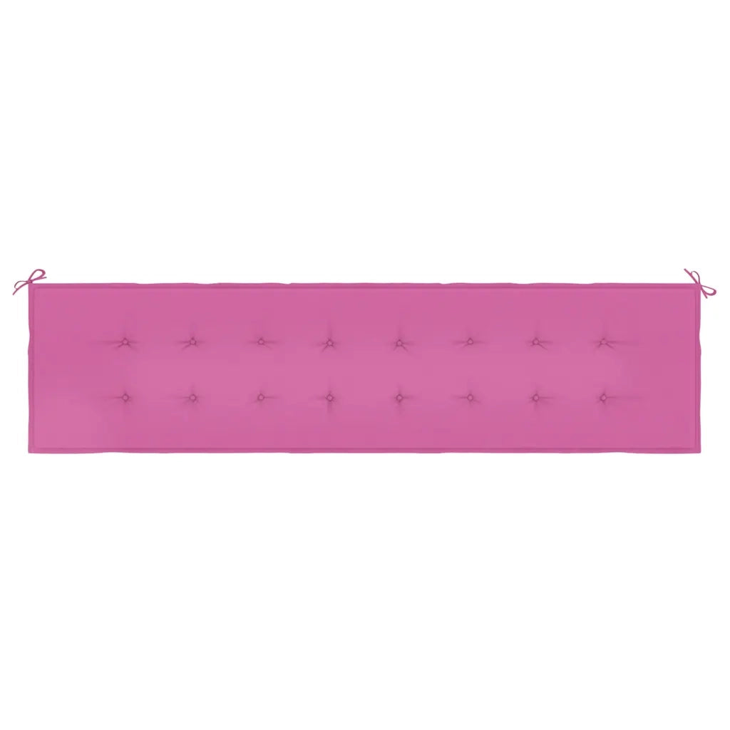 Cuscino per Panca da Giardino Rosa 200x50x4 cm in Tessuto 361206
