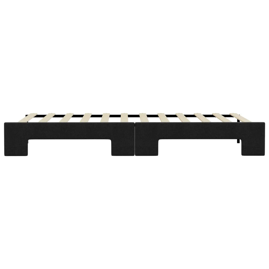 Divano Letto con Letto Estraibile Nero 90x190 cm in Tessuto