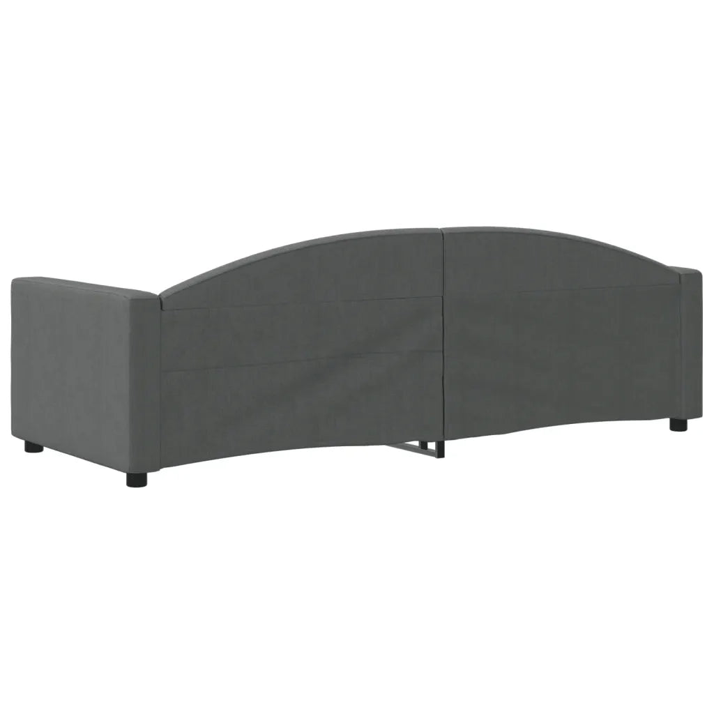 Letto da Giorno Grigio Scuro 80x200 cm in Tessuto