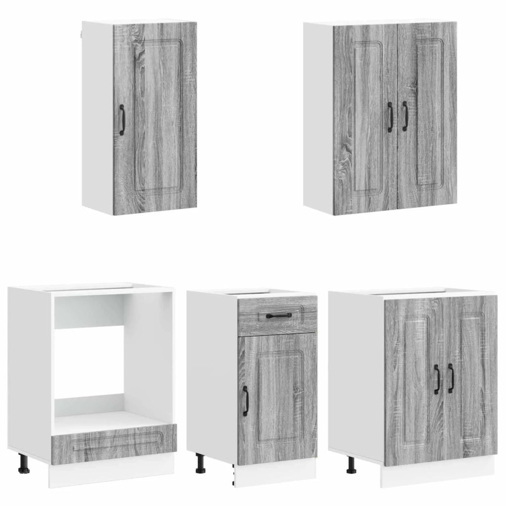Unità Cucina KALMAR 5 pcs Sonoma grigio Legno ingegnerizzato 3438241