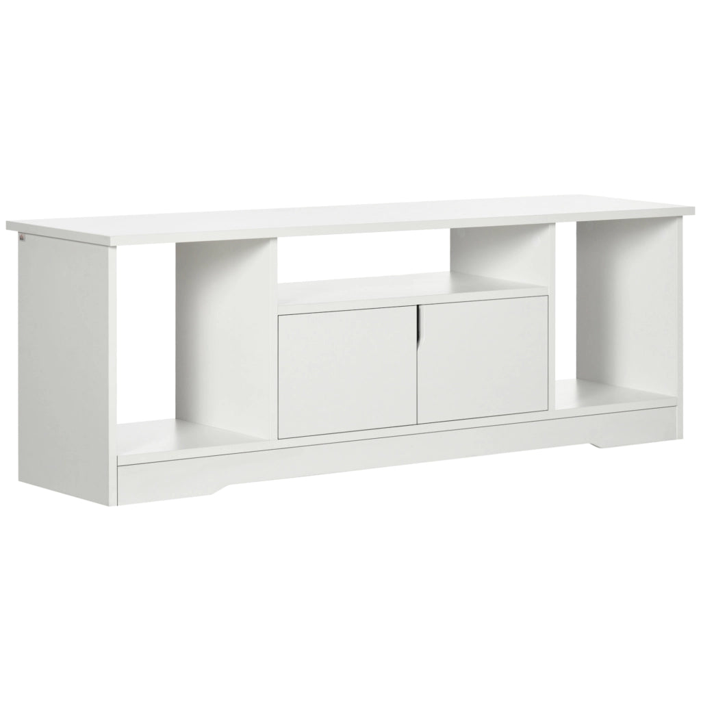 Mobile TV Legno Grigio con Armadietto e Ripiani Aperte ¨C zephmum ¨C 120x30x41cm
