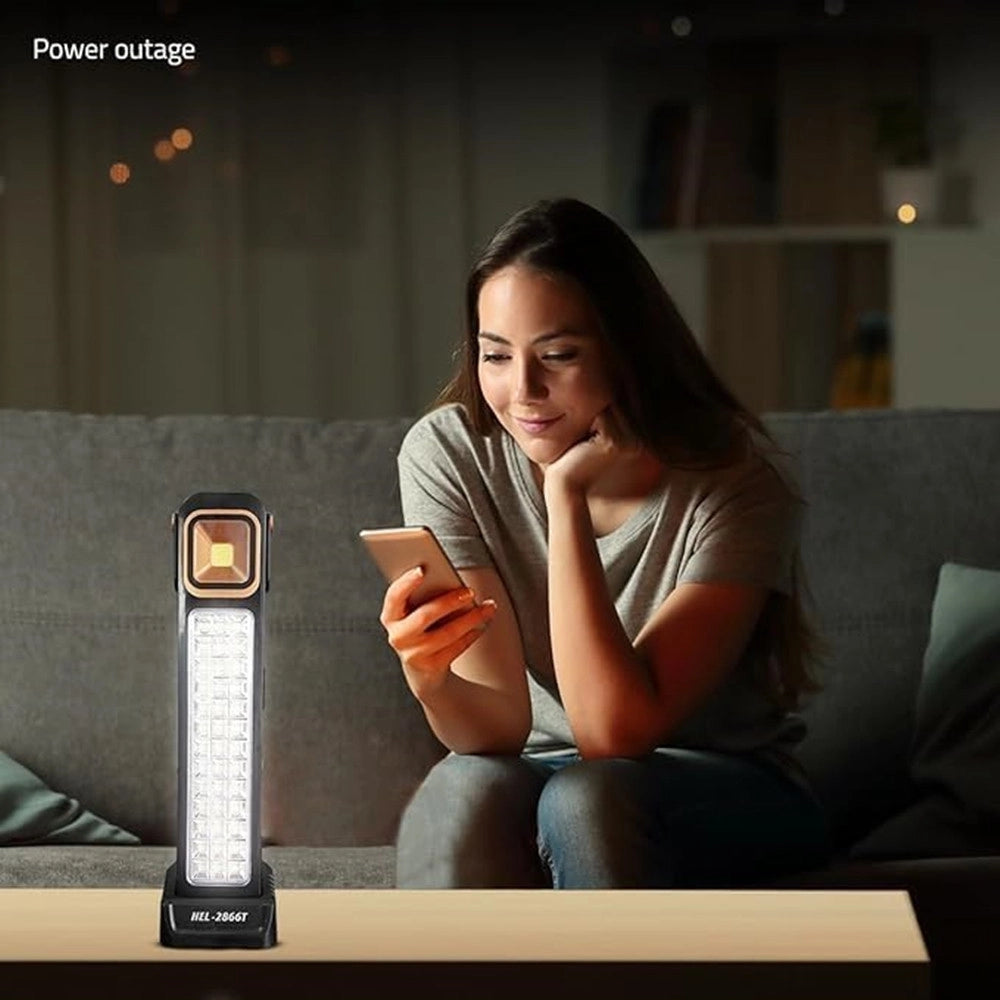 Trade Shop - Luce Di Emergenza Solare Ricaricabile Hel-2866t 30w Led Con Tecnologia Intelligente -