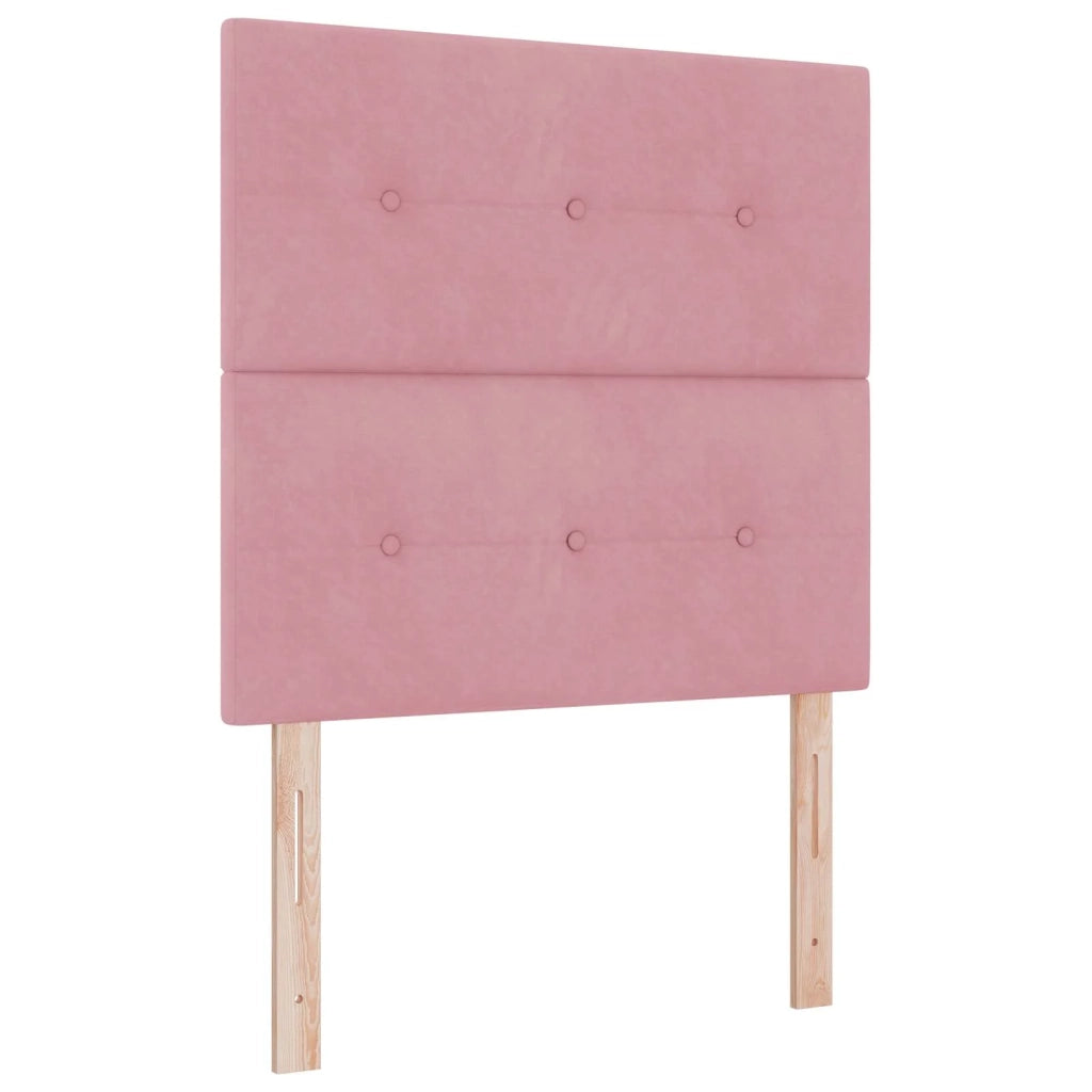 Letto con contenitore e materasso Rosa 90 x 190 cm Velluto 3459662