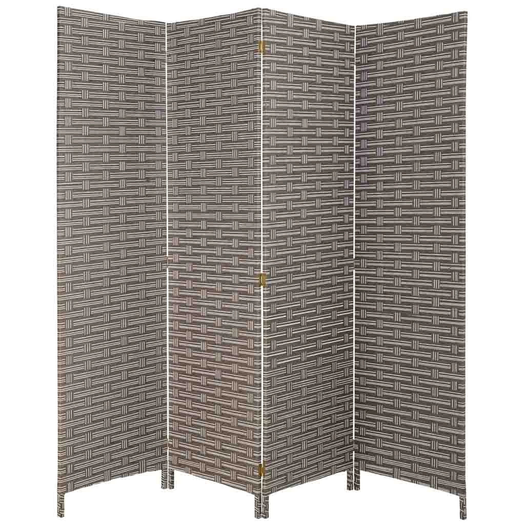Biombo de papel trenzado 4 hojas 50(x4)x3x180h cm