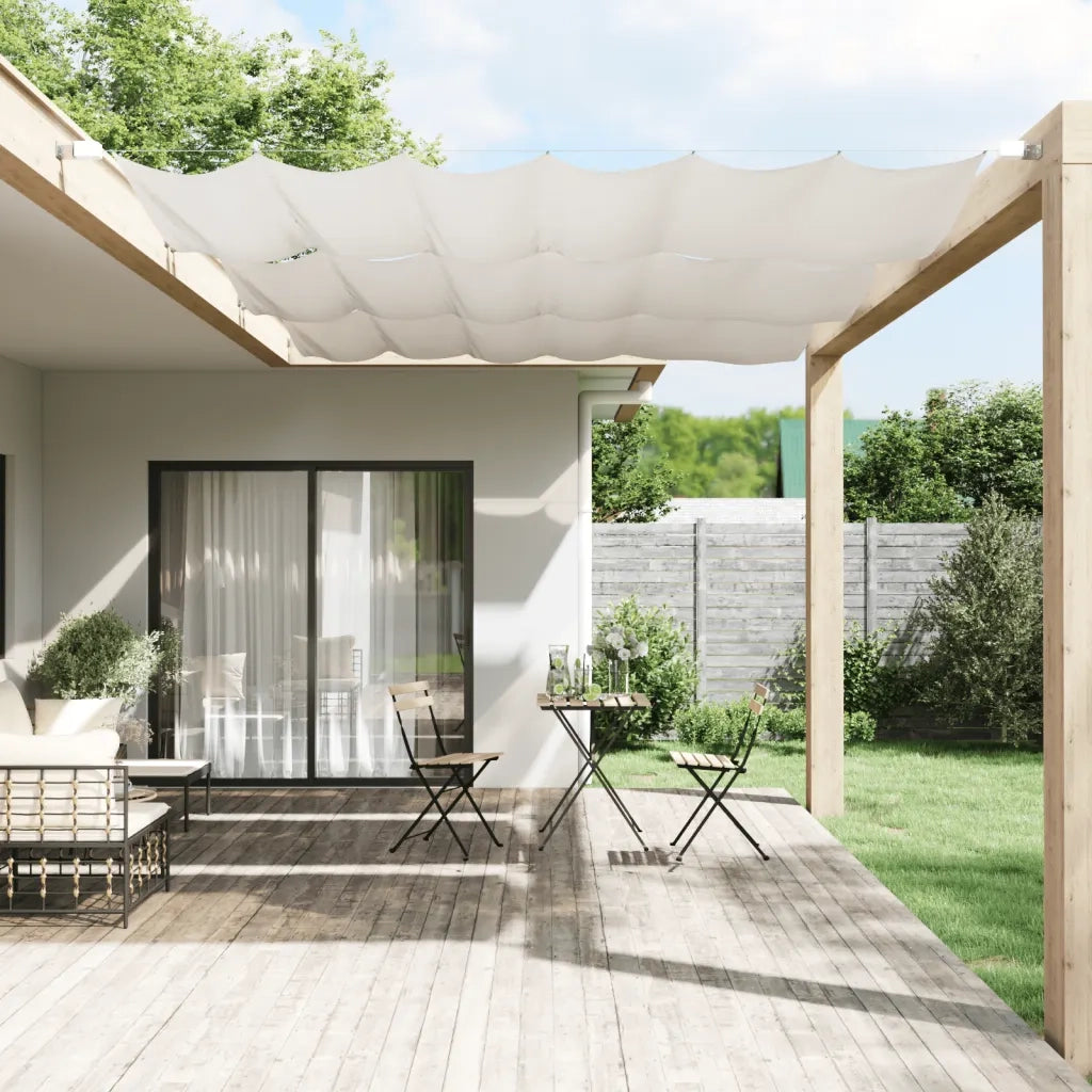 Paravento Verticale Bianco 140x270 cm Tessuto Oxford 148164