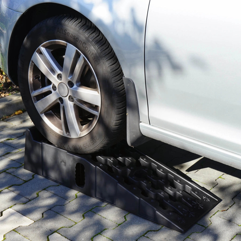 Set di 2 rampe di accesso in plastica per autovetture, per carichi pesanti fino a 5 t, rampe stabili per veicoli più pesanti, rampa per autoveicoli