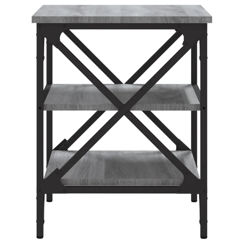 Tavolino-Tavolino da soggiorno-Tavolo Grigio Sonoma 40x42x50 cm in Legno Multistrato