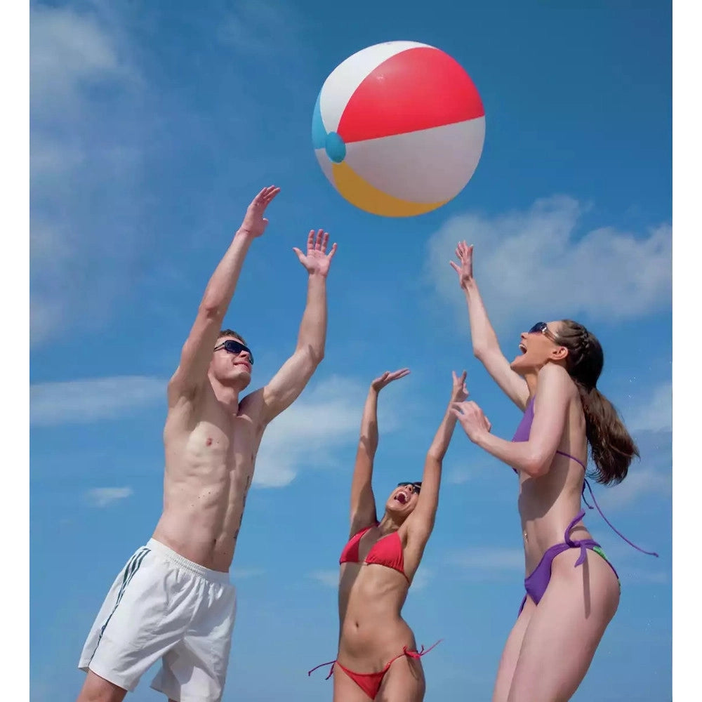 Trade Shop - Pallone Palla Da Spiaggia Mare Piscina A Spicchi Gonfiabile 61 Cm Divertimento 019947 -