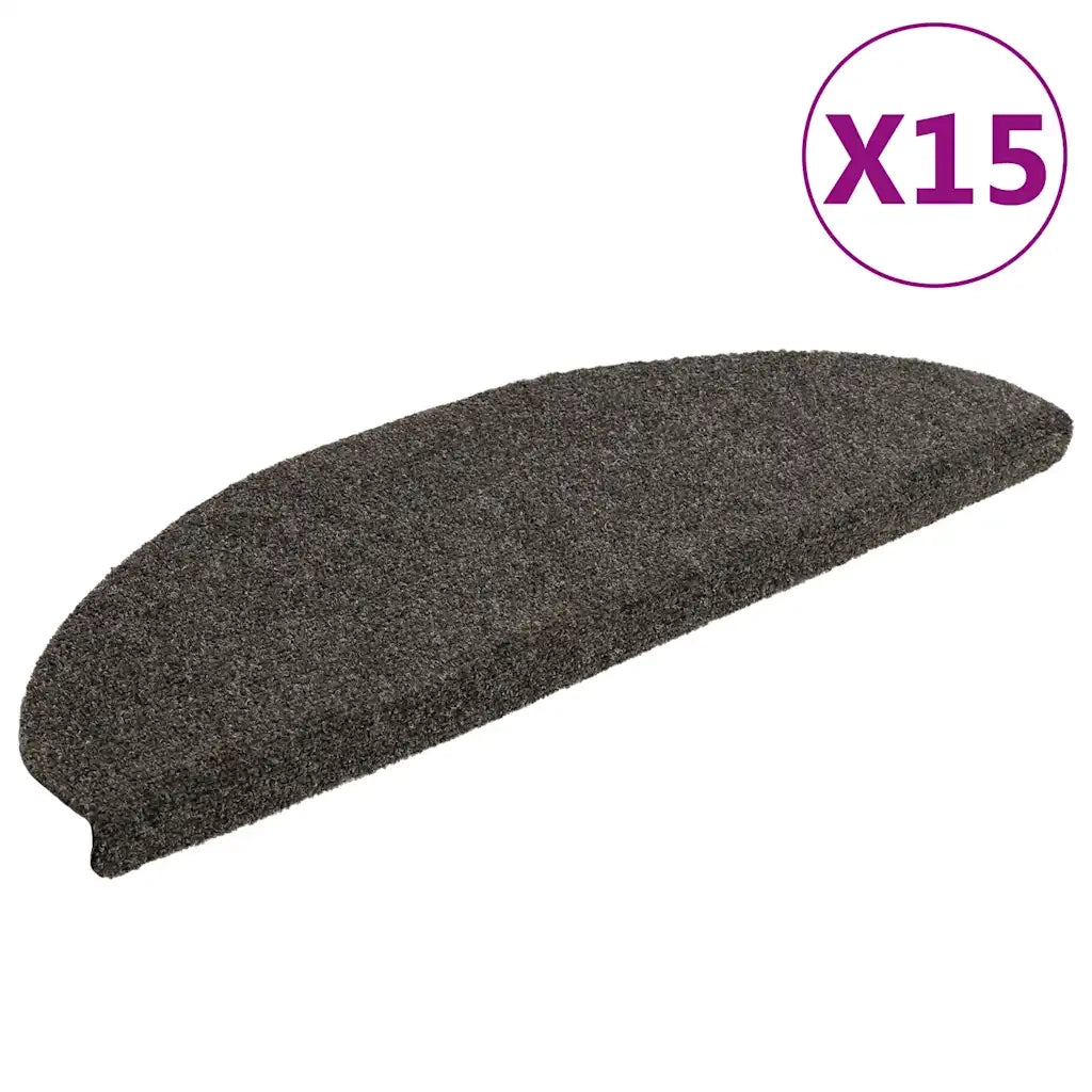 Tappetini per Scale 15 pz Antracite 65x21x4 cm Agugliaticod mxl 134726