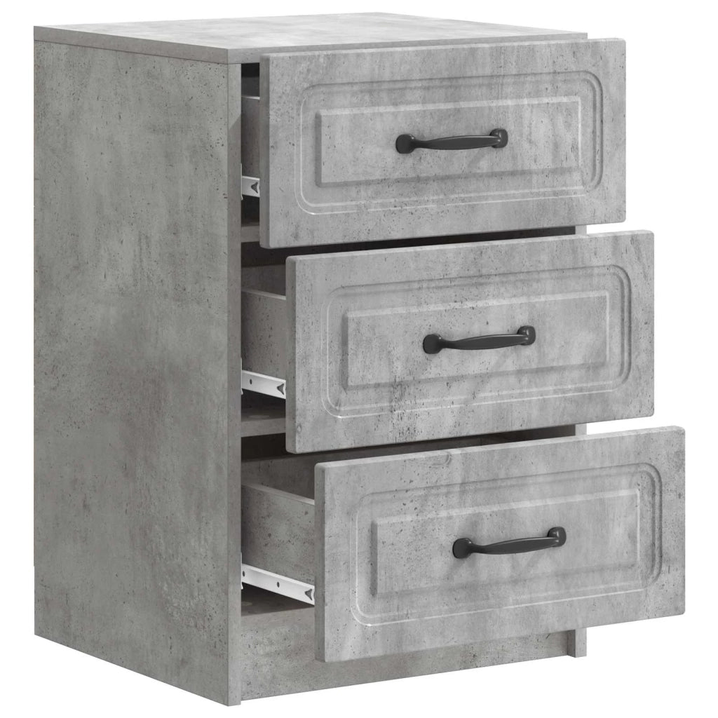 Armadio da Notte con cassetto Grigio Cemento 43 x 41 x 63,5 cm 895708