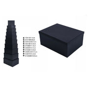 Trade Shop - Set 10 Pezzi Scatole Scatola Box Per Regali Varie Misure Matrioska Nere 69287 -